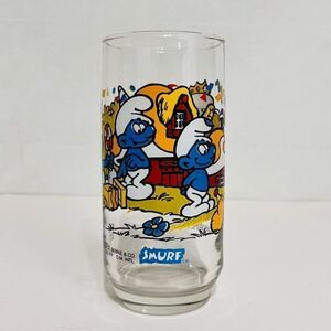 Vintage 1983 The Smurfs-Smurfette Glass